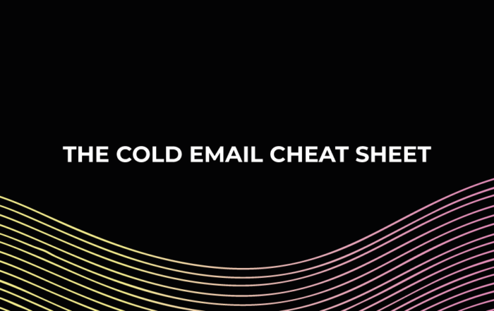 the cold email cheat sheet
